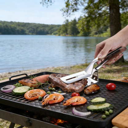 Double-Sided Cooking Tongs for Grilling & Frying