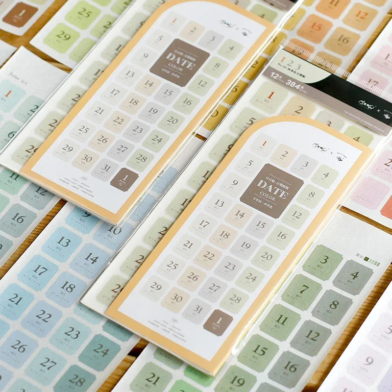 Four Seasons Perpetual Calendar Date Stickers