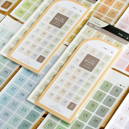 Four Seasons Perpetual Calendar Date Stickers
