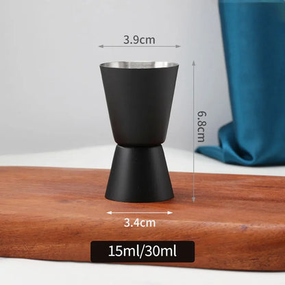 15/30ml or 25/50ml Stainless Steel Cocktail Shaker Measure Cup