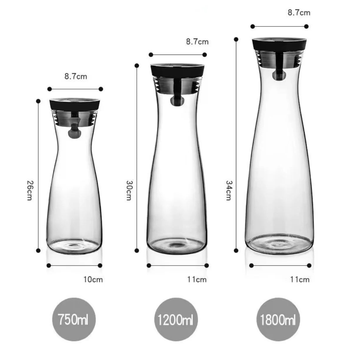 Glass Carafe with Fruit Infuser Lid
