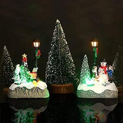 LED Christmas Village Snowman Scene