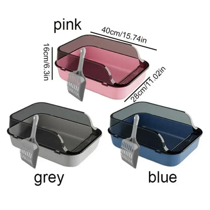 Open Top Cat Litter Box with Scoop