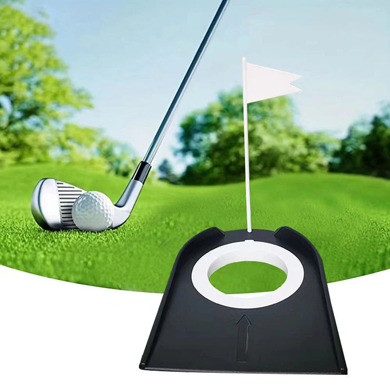Portable Golf Putting Trainer with Flag Target