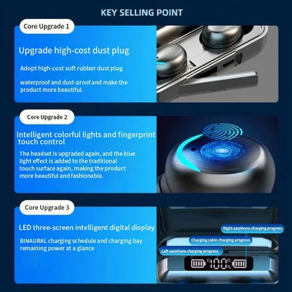 F9 Wireless Bluetooth Earbuds with LED Charging Display