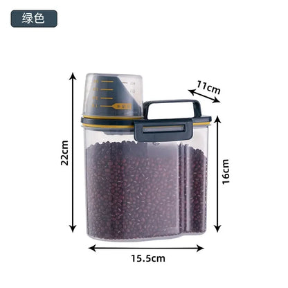 Premium Airtight Pet Food Storage Container with Measuring Cup
