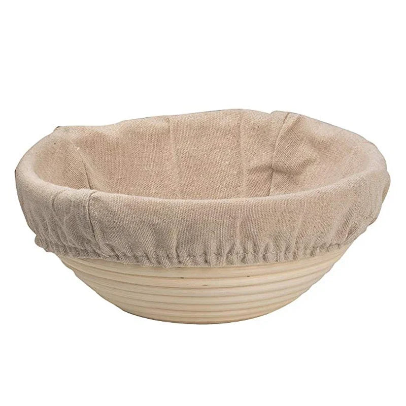 Oval Rattan Banneton Proofing Basket for Sourdough Bread with Washable Linen Liner