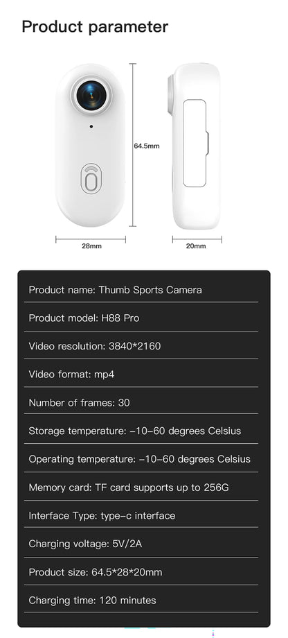 Mini 4K WiFi Action Camera