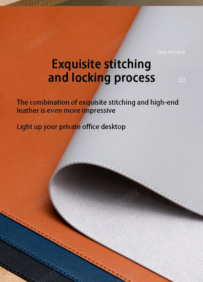 Large PU Leather Desk Mat & Mouse Pad
