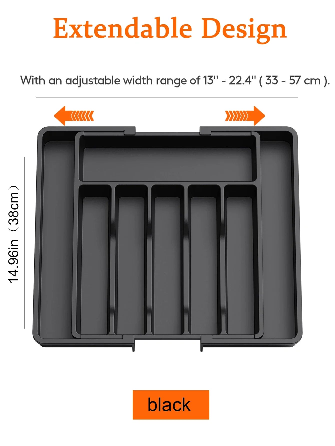 Adjustable Retractable Cutlery Drawer Organizer