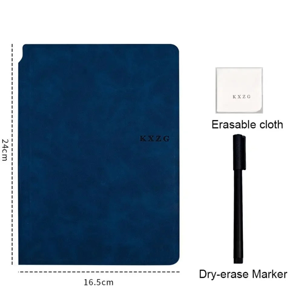 A5 Reusable Whiteboard Notebook Set with Pen & Erasing Cloth