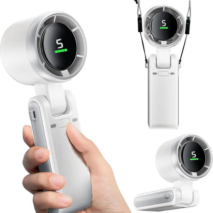 Portable 3-in-1 Turbo Handheld Fan with Digital Display