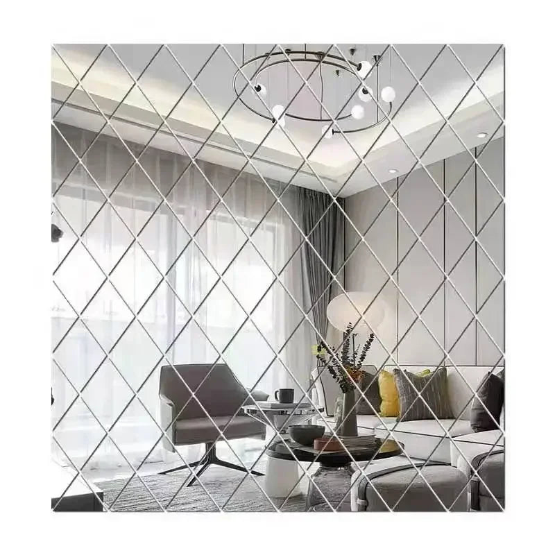 3D Diamond Acrylic Mirror Wall Stickers