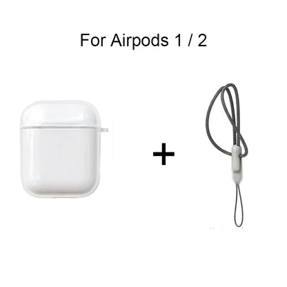 Clear TPU Case with Lanyard for AirPods