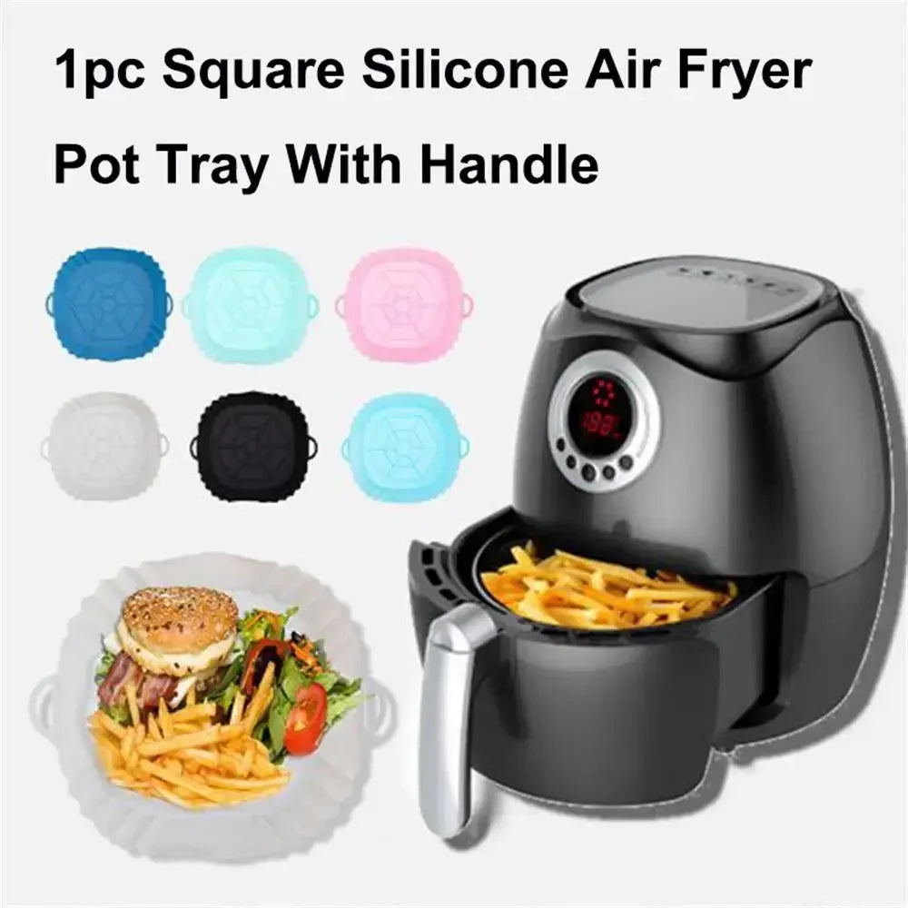 Silicone Air Fryer Pot Tray with Handles
