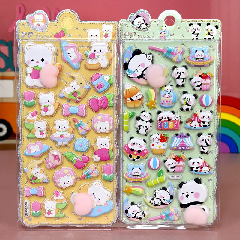 3D Puffy Cartoon Stickers