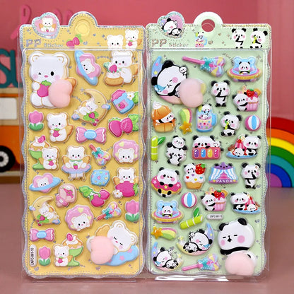 3D Puffy Cartoon Stickers