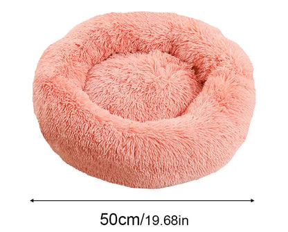 Calming Plush Donut Pet Bed