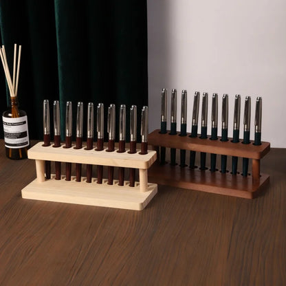 Walnut Wood Desk Organizer Stand