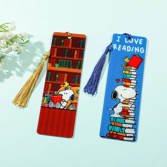 Cute Snoopy Acrylic Bookmark with Tassel