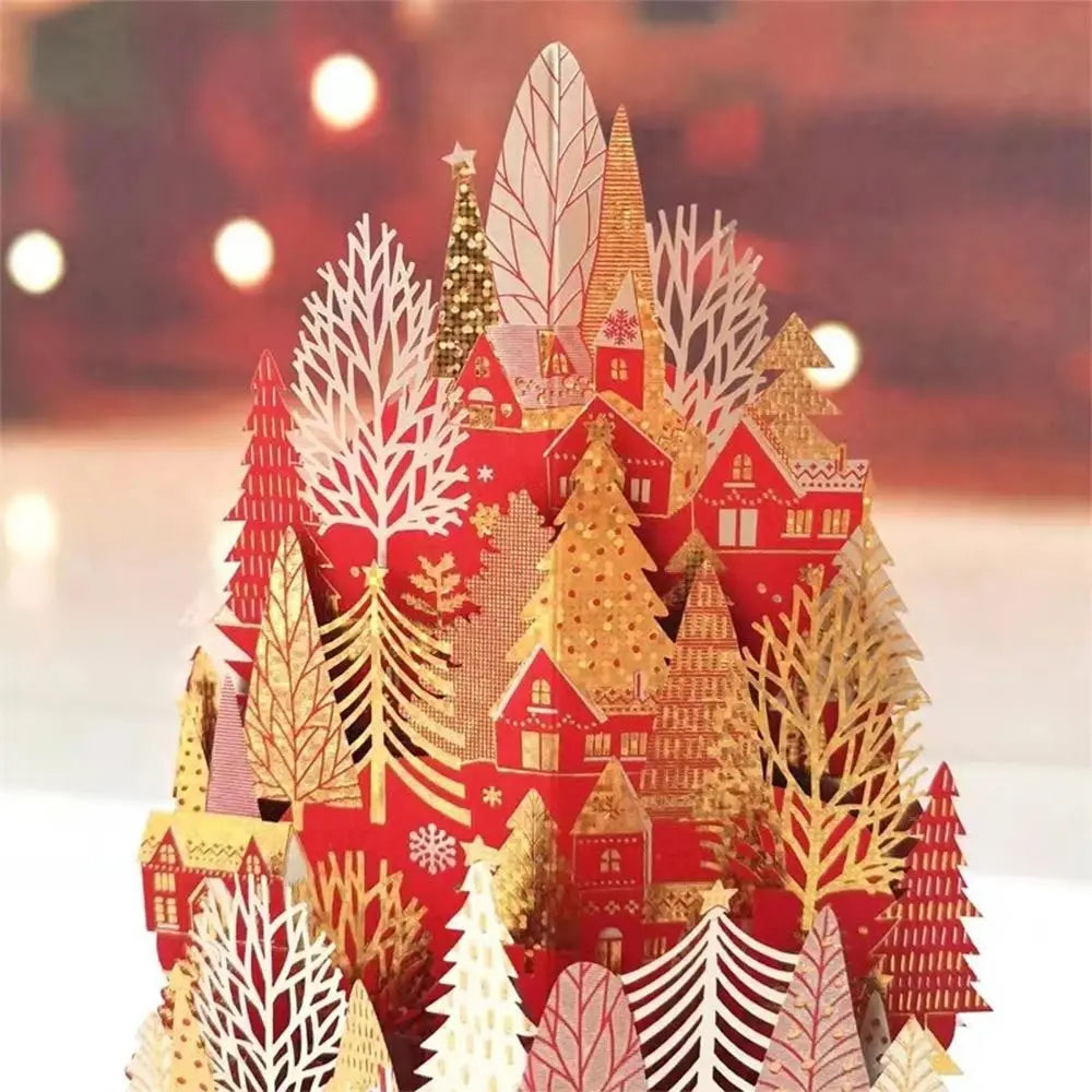 3D Pop-Up Christmas Greeting Card with Envelope