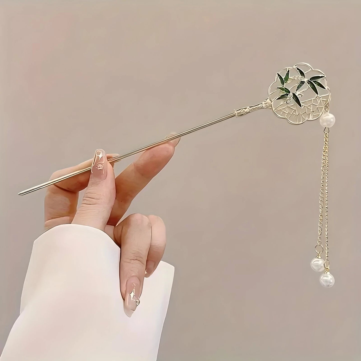 Chinese Style Floral Tassel Hair Stick