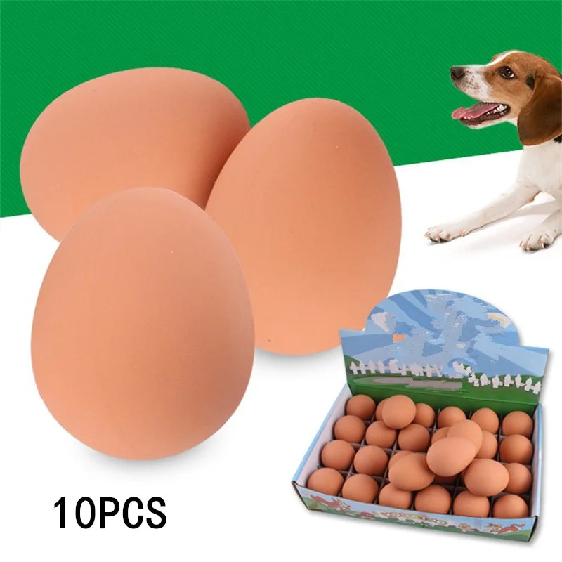 Realistic Rubber Bouncing Fake Eggs Toy Set