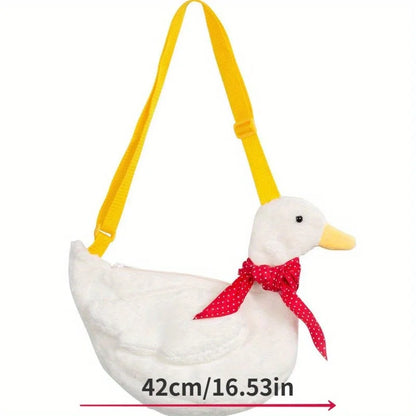 Cute Plush Goose Crossbody Shoulder Bag