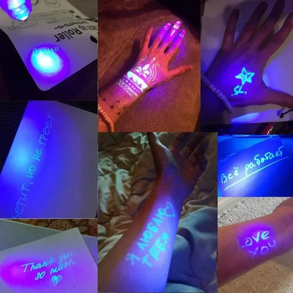 Invisible Ink Secret Message Pens with UV Light