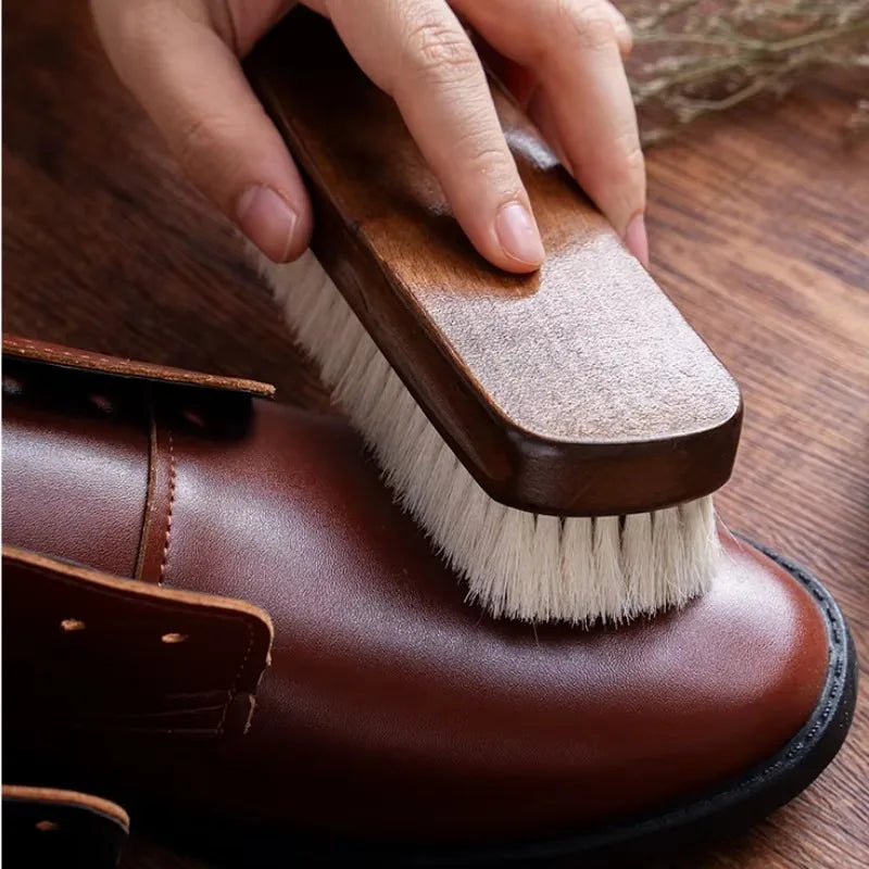 Solid Wood Shoe Cleaning & Polishing Brush