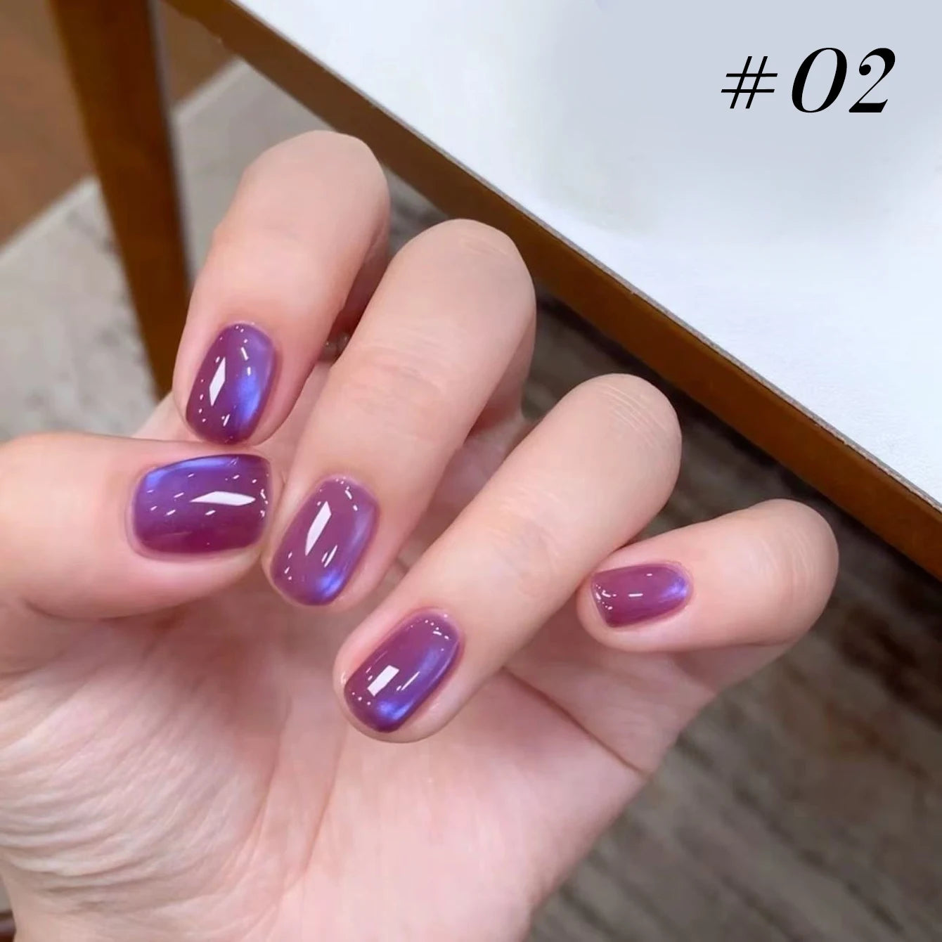 Brown Gold Cat Eye Gel Nail Polish