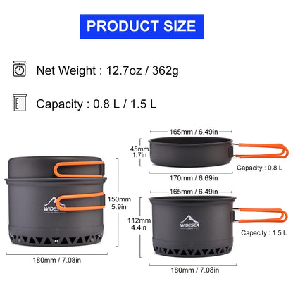 Widesea Outdoor Camping Cooking Pot Set
