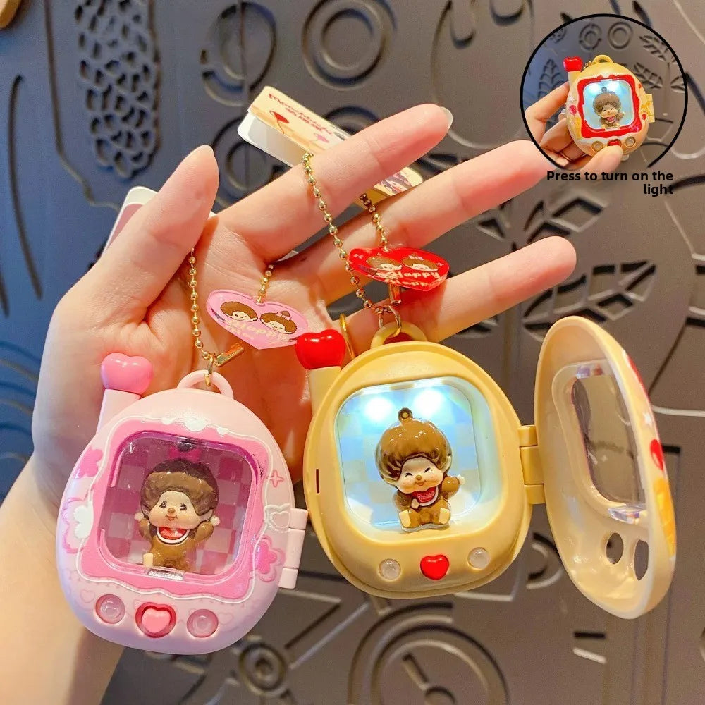 Retro TV Light-Up Keychain