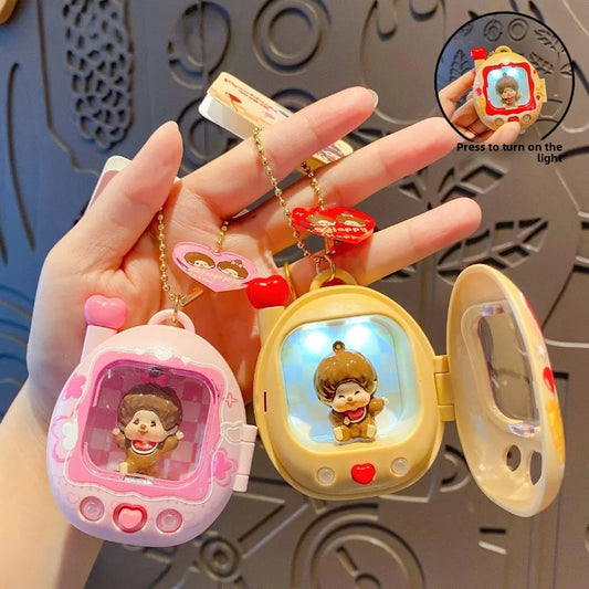 Retro TV Light-Up Keychain