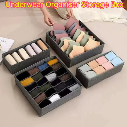 Foldable Underwear & Bra Drawer Organizer Storage Box