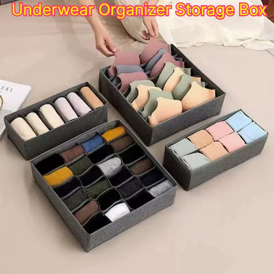 Foldable Underwear & Bra Drawer Organizer Storage Box