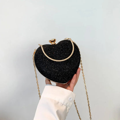 Heart Shape Evening Crossbody Bag