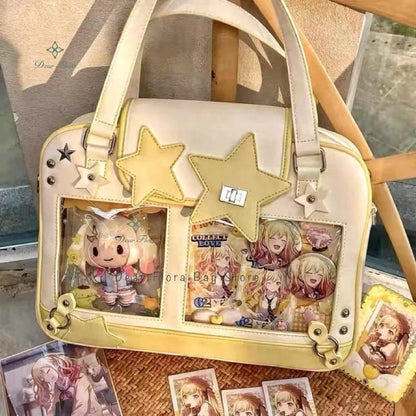 Transparent DIY Ita Shoulder Bag for Pins & Collectibles