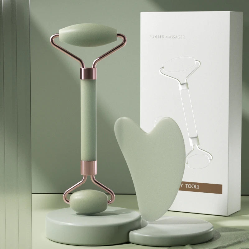 Resin Facial Massage Roller & Scraping Tool Set