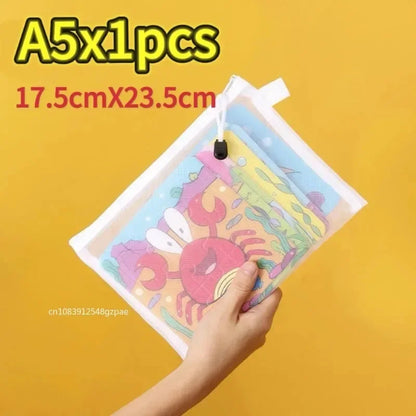 Transparent Mesh Document & Puzzle Storage Bags