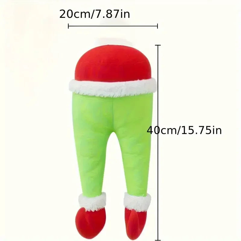 Plush Santa & Elf Legs Christmas Decoration