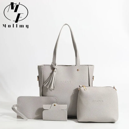 PU Leather Handbag Set
