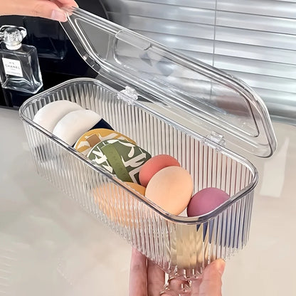 Acrylic Makeup Brush Organizer with Lid