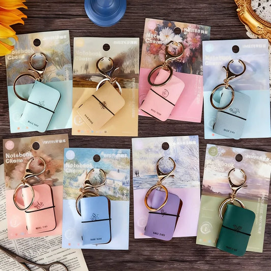 Mr. Paper PU Leather Mini Journal Keychain Set