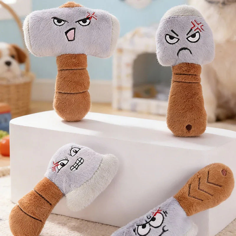 Funny Face Squeaky Plush Dog Toy