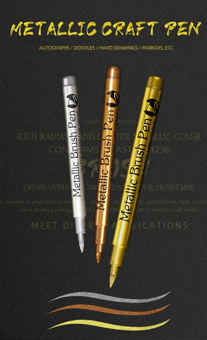 Metallic Brush Art Marker Set