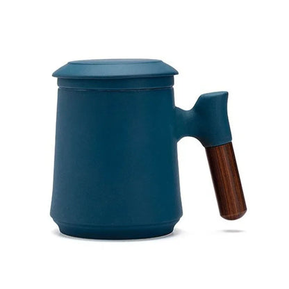 Ceramic Mug with Wooden Handle