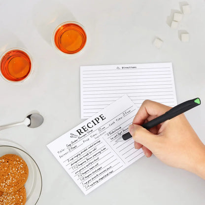 Blank Kitchen Recipe Cards