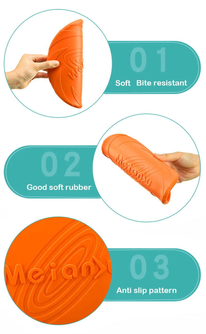 Flexible Silicone Dog Frisbee for Interactive Outdoor Play