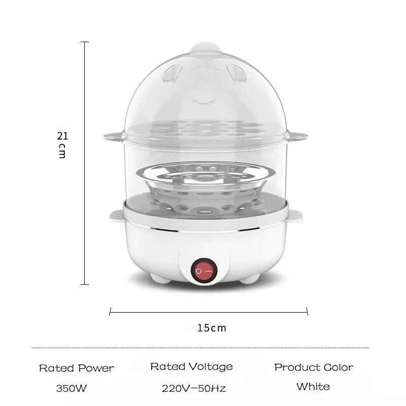 220V Multifunctional Electric Egg Boiler Double Layers Egg Cooker